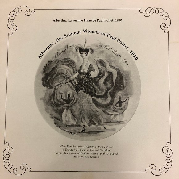 1910 Ganeau's Women of the Century Porcelian COA - Picture 4 of 8